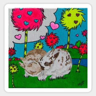 Bunny Anytime Valentines-Design Six Sticker